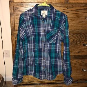 Plaid button down shirt